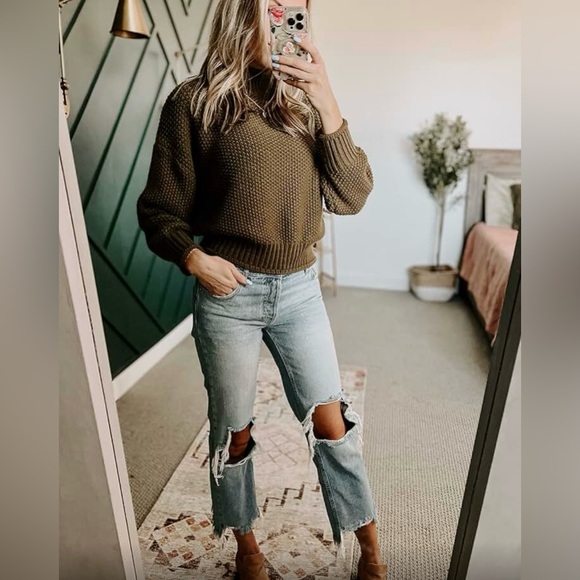 Free People Maggie Midrise Straight Jean, Size 25, NWT, Light Stone - Picture 5 of 14